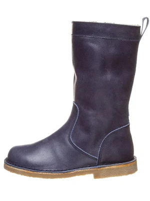 kmins Skórzane kozaki w kolorze granatowym rozmiar: 39