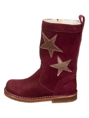 kmins Skórzane kozaki w kolorze złoto-czerwonym rozmiar: 29