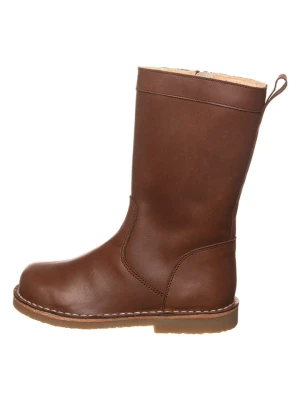 kmins Skórzane kozaki zimowe w kolorze brązowym rozmiar: 37