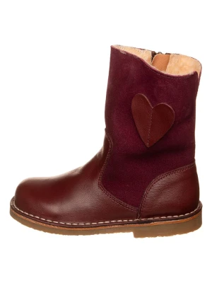 kmins Skórzane kozaki zimowe w kolorze ciemnobrązowym rozmiar: 27