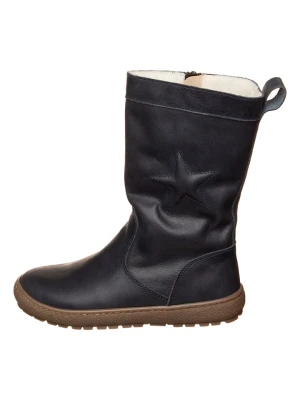 kmins Skórzane kozaki zimowe w kolorze granatowym rozmiar: 29