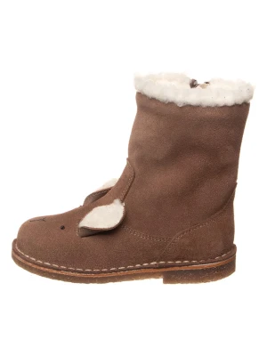 kmins Skórzane kozaki zimowe w kolorze jasnobrązowym rozmiar: 27