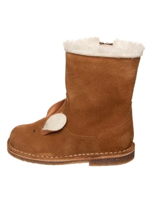 kmins Skórzane kozaki zimowe w kolorze jasnobrązowym rozmiar: 30