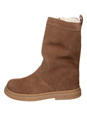 kmins Skórzane kozaki zimowe w kolorze jasnobrązowym rozmiar: 30