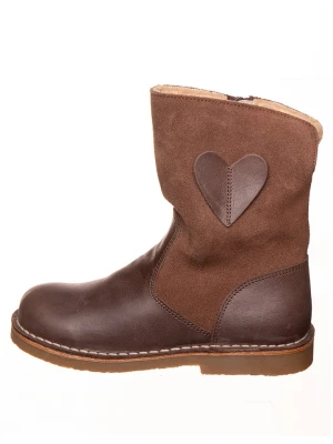 kmins Skórzane kozaki zimowe w kolorze jasnobrązowym rozmiar: 35