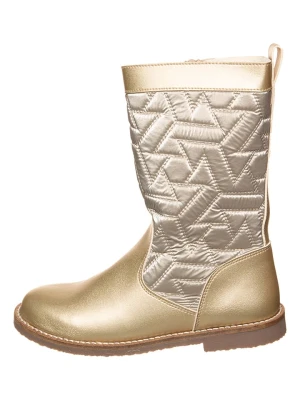 kmins Skórzane kozaki zimowe w kolorze złotym rozmiar: 33