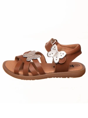 kmins Skórzane sandały w kolorze brązowym rozmiar: 34