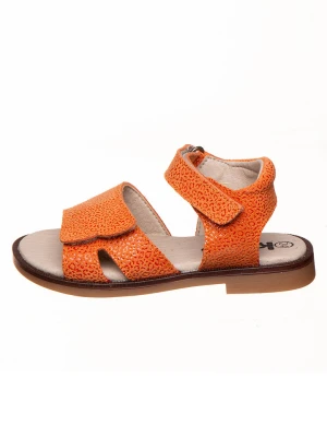 kmins Skórzane sandały w kolorze pomarańczowym rozmiar: 30
