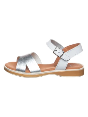 kmins Skórzane sandały w kolorze srebrnym rozmiar: 25