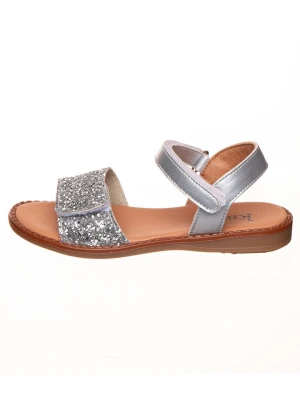 kmins Skórzane sandały w kolorze srebrnym rozmiar: 32