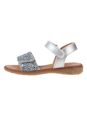 kmins Skórzane sandały w kolorze srebrnym rozmiar: 28
