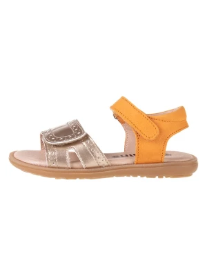 kmins Skórzane sandały w kolorze złoto-pomarańczowym rozmiar: 34