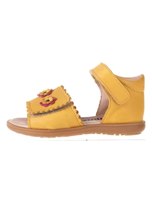 kmins Skórzane sandały w kolorze żółtym rozmiar: 28