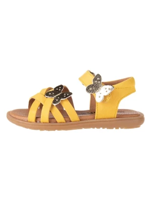 kmins Skórzane sandały w kolorze żółtym rozmiar: 34