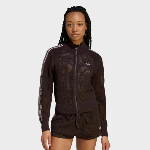 Knitted Crochet Firebird Track Top adidas Originals brązowy