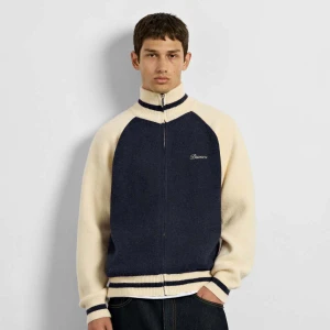 Knitted Zip Hoodie Burocs niebieski