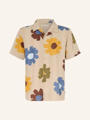 Knowledgecotton Apparel Koszula Z Krótkim Rękawem O Kroju Comfort Fit beige