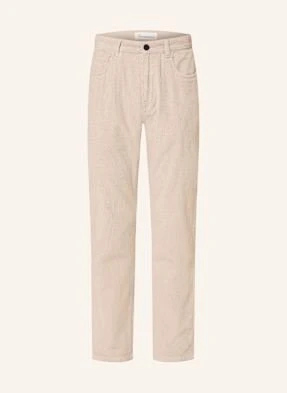 Knowledgecotton Apparel Spodnie Sztruksowe Chuck Classic Straight Leg Fit beige