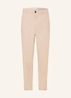 Knowledgecotton Apparel Spodnie Tim Straight Fit beige