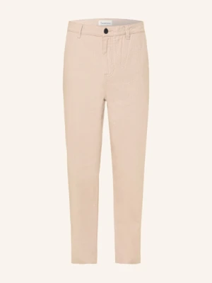 Knowledgecotton Apparel Spodnie Tim Straight Fit beige