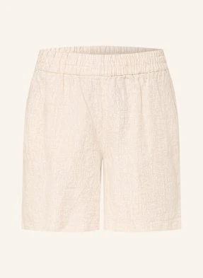 Knowledgecotton Apparel Szorty Z Lnu Posey beige