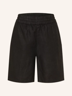 Knowledgecotton Apparel Szorty Z Lnu Posey schwarz