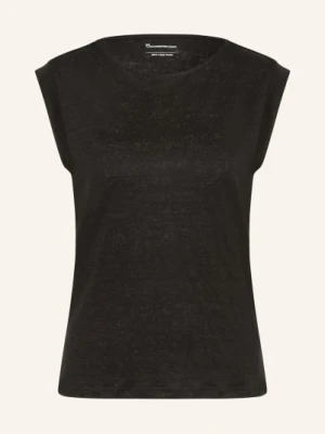 Knowledgecotton Apparel Top Z Lnu schwarz