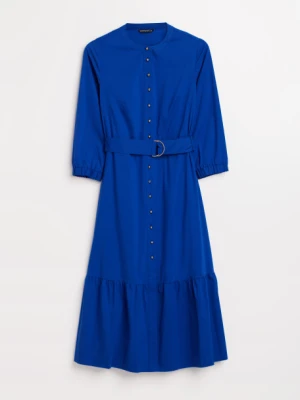 Kobaltowa sukienka z popeliny Greenpoint