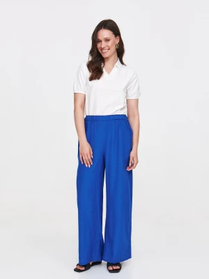 Kobaltowe spodnie z szeroką nogawką Top Secret