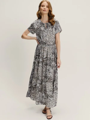 Kobieca sukienka maxi z nadrukiem paisley Greenpoint