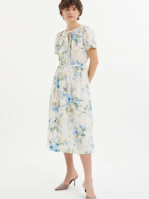 Kobieca sukienka midi w subtelne kwiaty Greenpoint
