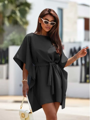 Kobieca sukienka nietoperz CANDICE - czarna magmac