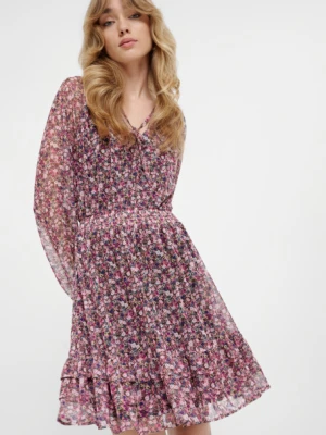 Kobieca sukienka w drobne kolorowe kwiaty Greenpoint