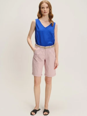 Kobiece różowe szorty o klasycznym kroju Greenpoint