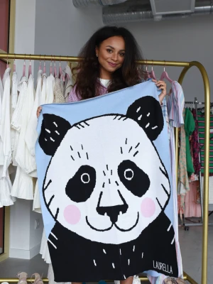 Kocyk Dziecięcy Panda Blue LAURELLA