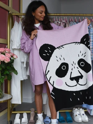 Kocyk Dziecięcy Panda Pink LAURELLA