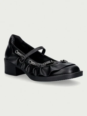 Koi Footwear baleriny Ruffle Chain Mary Janes czarny