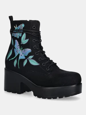 Koi Footwear botki Butterfly Dune damskie kolor czarny na słupku