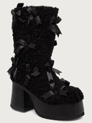 Koi Footwear botki na słupku damskie Kensei Shearling czarny