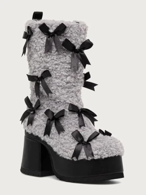 Koi Footwear botki na słupku damskie Kensei Shearling szary