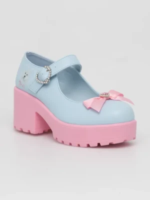 Koi Footwear czółenka Tira Mary Janes Poodle Princess kolor niebieski na słupku ND74