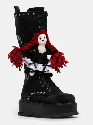 Koi Footwear kozaki Phantom Emissary kolor czarny na platformie Phantom Emissary