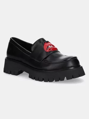 Koi Footwear mokasyny x Rocky Horror Show Science Fiction Lips Loafers damskie kolor czarny na platformie Science Fiction Lips