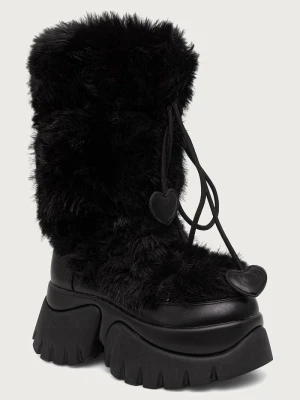 Koi Footwear Sasquatch Fluffy Snow Boots śniegowce damskie czarny