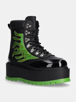 Koi Footwear workery damskie kolor czarny na platformie lekko ocieplone HELIOS