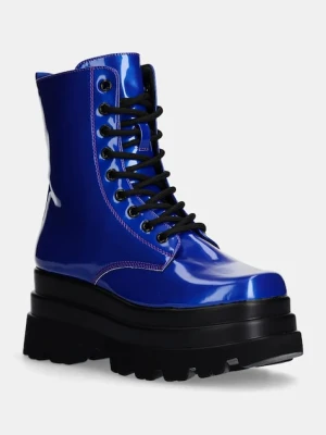 Koi Footwear workery damskie kolor niebieski na platformie SWD-03