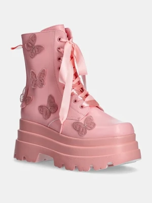 Koi Footwear workery damskie kolor różowy na platformie SWD-93