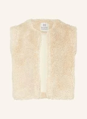 Koko Noko Kamizelka Z Pluszowego Materiału beige