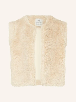 Koko Noko Kamizelka Z Pluszowego Materiału beige