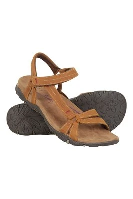Kokomo damskie sandały ze skóry nubuk - Brown Mountain Warehouse